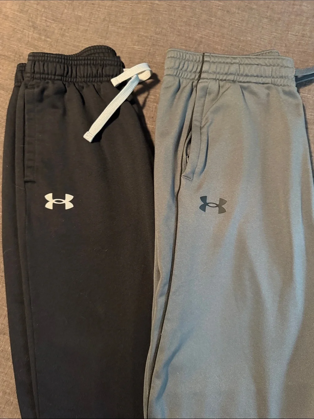 Under Armour Kids Black and Gray Joggers – Pair of Active Sweatpants
